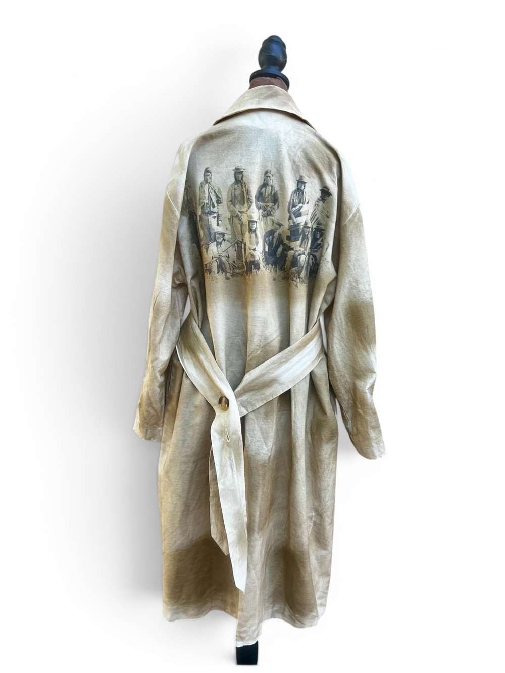 Jaded Gypsy Prairie Winds Duster Jacket Small S NWT Linen Trench Native American
